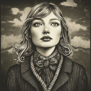 Inkwardens style, Midjourney V6.1: photographic portrait of female protagonist