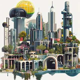 Velvet Thorn style, Midjourney V6.1: megacity with futuristic bioarchitecture