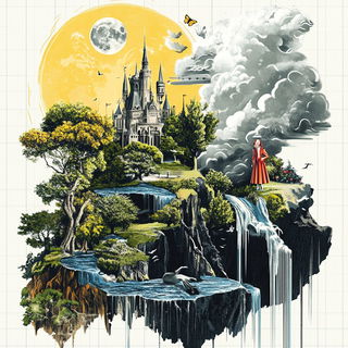 Velvet Thorn style, Midjourney V6.1: retro fairy-tale illustration