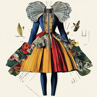 Velvet Thorn style, Midjourney V6.1: haute-couture fashion outfit
