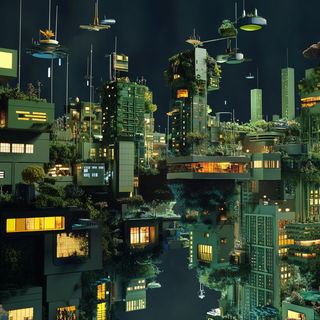 Redleaf Armageddon style, Midjourney V6.1: megacity with futuristic bioarchitecture