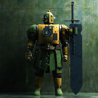 Redleaf Armageddon style, Midjourney V6.1: concept art character design of retropunk steam knight