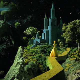 Redleaf Armageddon style, Midjourney V6.1: retro fairy-tale illustration