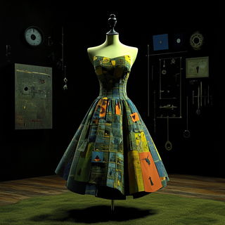 Redleaf Armageddon style, Midjourney V6.1: haute-couture fashion outfit