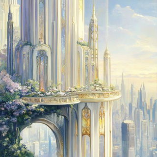 Nightfall Lithomancy style, Midjourney V6.1: megacity with futuristic bioarchitecture