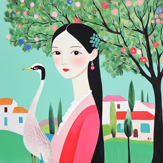 Coastomegagraph style, Midjourney V6.1: traditional folk art