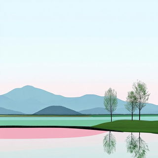 Coastomegagraph style, Midjourney V6.1: realistic landscape photograph of quiet dawn