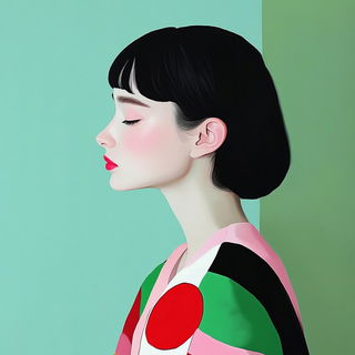 Coastomegagraph style, Midjourney V6.1: photographic portrait of female protagonist
