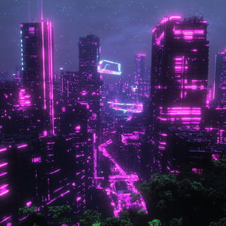 Rounded Chromatopia style, Midjourney V6.1: megacity with futuristic bioarchitecture