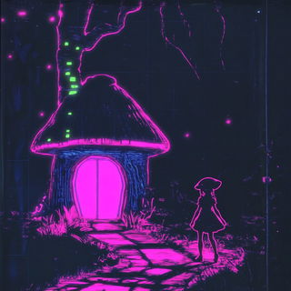Rounded Chromatopia style, Midjourney V6.1: retro fairy-tale illustration