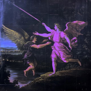 Rounded Chromatopia style, Midjourney V6.1: classical 18th-century oil painting