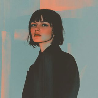Hatchvale Lineworks style, Midjourney V6.1: photographic portrait of female protagonist