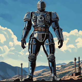 Berrysun Parterre style, Midjourney V6.1: concept art character design of retropunk steam knight