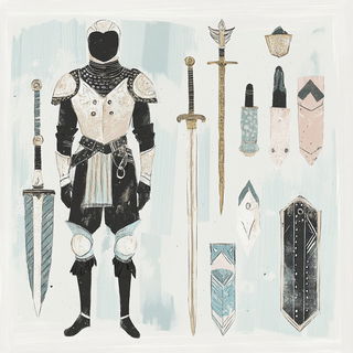 Verdigris Barkism style, Midjourney V6.1: concept art character design of retropunk steam knight