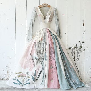 Verdigris Barkism style, Midjourney V6.1: haute-couture fashion outfit