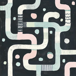 Verdigris Barkism style, Midjourney V6.1: creative pattern composition
