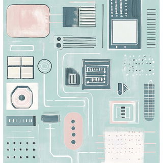 Verdigris Barkism style, Midjourney V6.1: technical infrastructure blueprint schematics