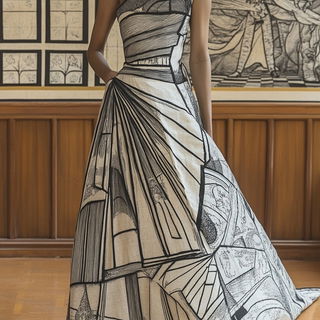 Siltlight style, Midjourney V6.1: haute-couture fashion outfit