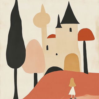 Lantern Beast Impressions style, Midjourney V6.1: retro fairy-tale illustration