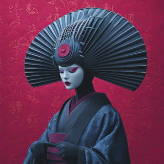 Hazeplain style, Midjourney V6.1: haute-couture fashion outfit