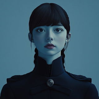Hazeplain style, Midjourney V6.1: photographic portrait of female protagonist