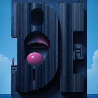 Hazeplain style, Midjourney V6.1: typographic composition with large letters