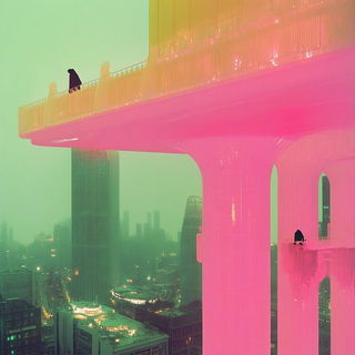 Suncut Etching style, Midjourney V6.1: megacity with futuristic bioarchitecture