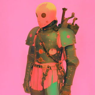 Suncut Etching style, Midjourney V6.1: concept art character design of retropunk steam knight