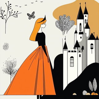 Ravenroad Mandala style, Midjourney V6.1: retro fairy-tale illustration