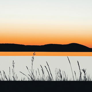 Ravenroad Mandala style, Midjourney V6.1: realistic landscape photograph of quiet dawn