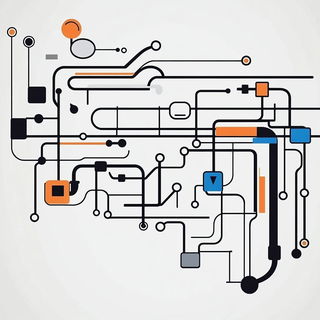 Ravenroad Mandala style, Midjourney V6.1: technical infrastructure blueprint schematics