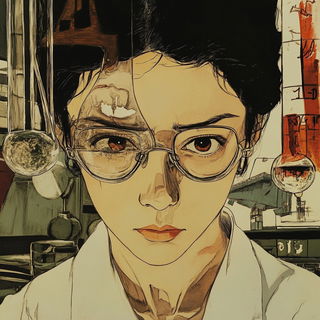 Frostswirl style, Midjourney V6.1: editorial illustration for popular scientific magazine cover