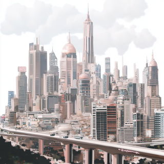 Spectral Hatching style, Midjourney V6.1: megacity with futuristic bioarchitecture