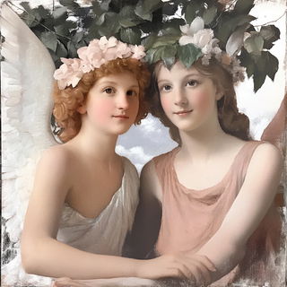 Spectral Hatching style, Midjourney V6.1: classical 18th-century oil painting
