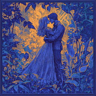 Glyphoscreen style, Midjourney V6.1: retro fairy-tale illustration