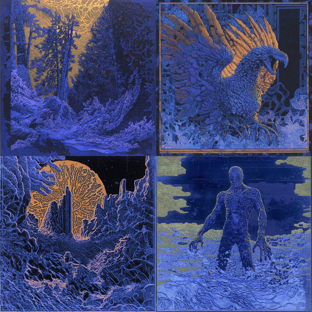 Glyphoscreen style, Midjourney V6.1, render 1 of 4