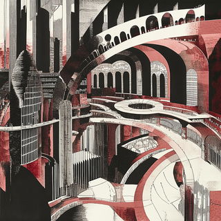 Impastrology style, Midjourney V6.1: megacity with futuristic bioarchitecture