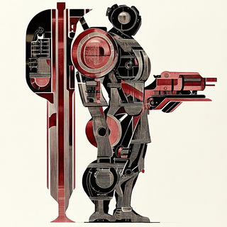 Impastrology style, Midjourney V6.1: concept art character design of retropunk steam knight