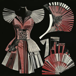 Impastrology style, Midjourney V6.1: haute-couture fashion outfit