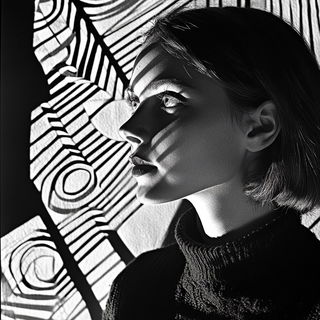 Impastrology style, Midjourney V6.1: photographic portrait of female protagonist