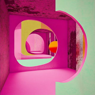 Inkharbour style, Midjourney V6.1: abstract 3D render