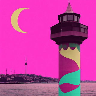 Inkharbour style, Midjourney V6.1: bold minimalist logo design for Istanbul city municipal services