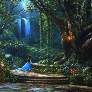 Silk Banner Pageantry style, Midjourney V6.1: retro fairy-tale illustration