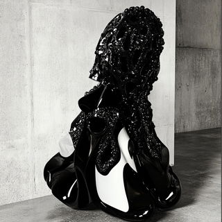 Prismotype style, Midjourney V6.1: abstract 3D render