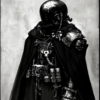 Prismotype style, Midjourney V6.1: concept art character design of retropunk steam knight