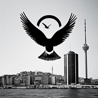 Prismotype style, Midjourney V6.1: bold minimalist logo design for Istanbul city municipal services