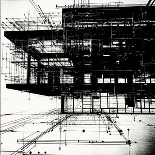 Prismotype style, Midjourney V6.1: technical infrastructure blueprint schematics