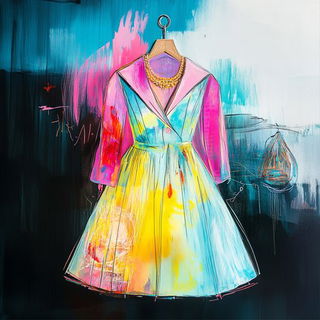 Navicrux style, Midjourney V6.1: haute-couture fashion outfit