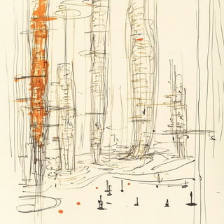Lumenstring Marionette style, Midjourney V6.1: megacity with futuristic bioarchitecture