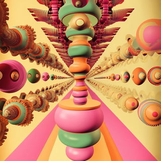 Mythocut style, Midjourney V6.1: creative pattern composition